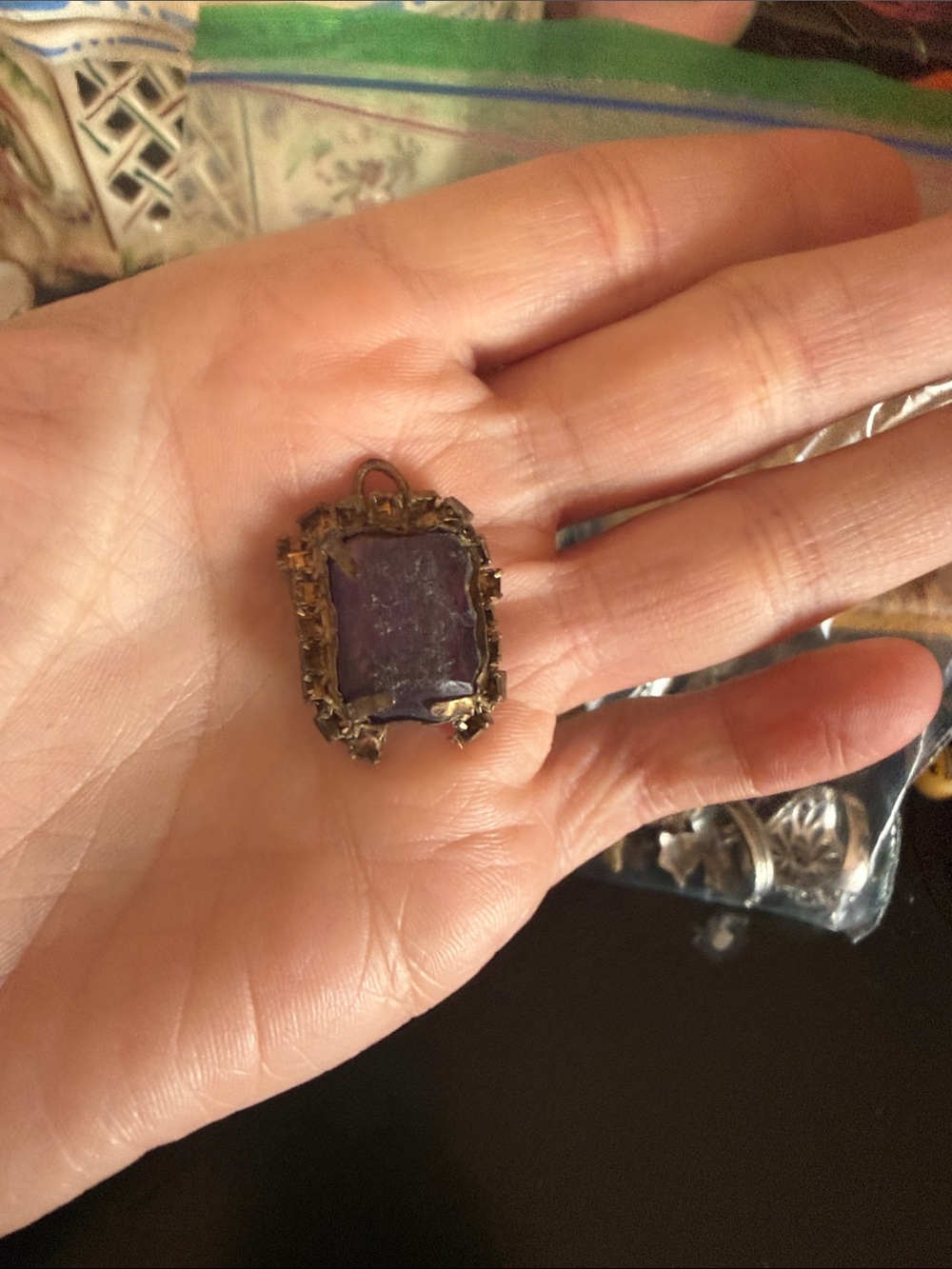Purple Stone Pendant Necklace - Women Jewelry